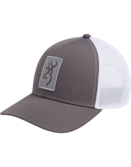 Browning Cap Beacon Logo Gray with Rectangle Patch Adjustable