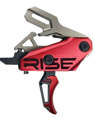Rise Armament Trigger Rev 535 Slide and Snap Built in Pins Black Red