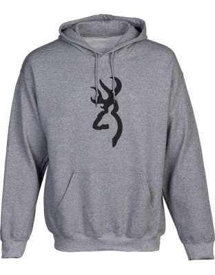 Browning Hoodie Branded Buck Mark Heather Gray X-Large