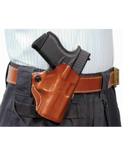 Desantis Mini Scabbard Leather 1911 5" Tan Right-Hand Outside-the-Waistband Holster