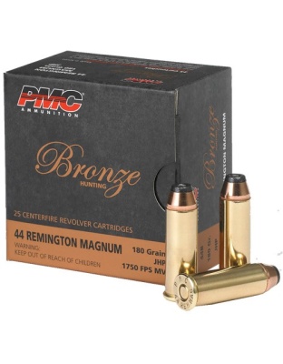 PMC 44 Remington Magnum 180 Grain Jacketed Hollow Point 25 Rounds 20 Boxes per Case