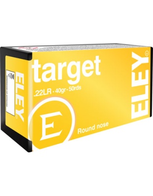 Eley Target 22LR 40 Grain Round Nose 50 Rounds 100 Boxes per Case