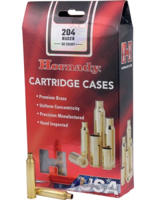 Hornady Unprimed Cases 204 Ruger 50 Pack 5-Pack/Cs
