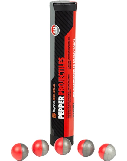 Byrna Technologies Pepper Projectiles 5-Ct Tube.61 Caliber Fits Cl Launcher