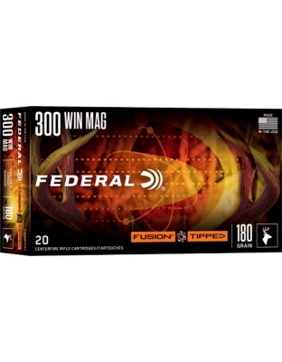 Federal Fusion 300 Winchester Magnum 180 Grain Tip Fusion 20 Rounds