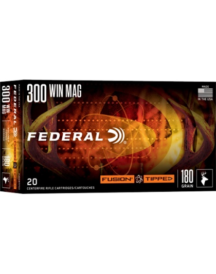 Federal Fusion 300 Winchester Magnum 180 Grain Tip Fusion 20 Rounds