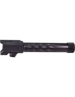 Faxon Firearms Fits Glock 19 Barrel 9 mm Flame Fluted Threaded Black