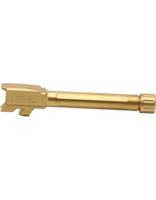 True Precision for Glock 48 Barrel Threaded Gold Tin