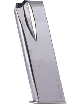 MEC-Gar Magazine Browning Hollow Point 9 mm Luger 15 Rounds Flush Nickel