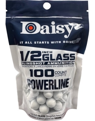 Daisy Slingshot Ammuntion 1/2" Glass 100-Count Pack