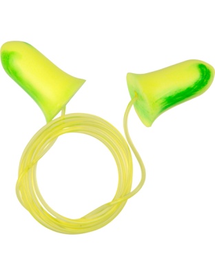 Allen Ultrx Tethered Tapered Foam Ear Plugs 5-Pair Lime/Yellow
