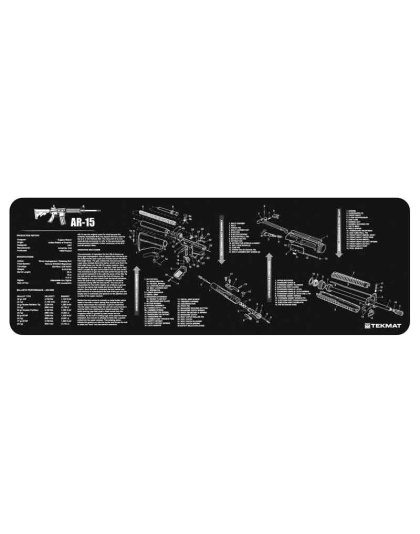 Tekmat Armorers Bench Mat 12"X36" AR-15 Black