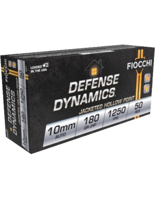Fiocchi 10 mm 180 Grain Jacketed Hollow Point 50 Rounds