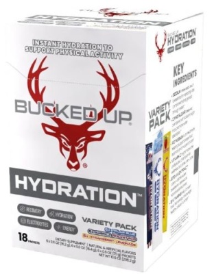 Bucked Up Hydration 2.0 Variety Pack 18 Count 3 Flavor