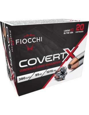 Fiocchi .380 ACP 95 Grain Jacketed Hollow Point 20 Rounds