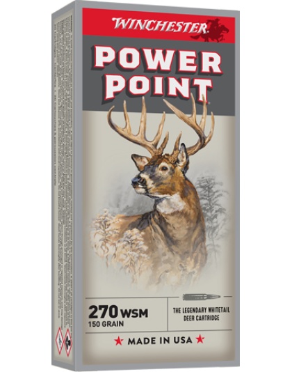 Winchester Ammunition Super-X 270 Winchester Short Magnum 150 Grain Power Point 20 Rounds 10 Boxes per Case