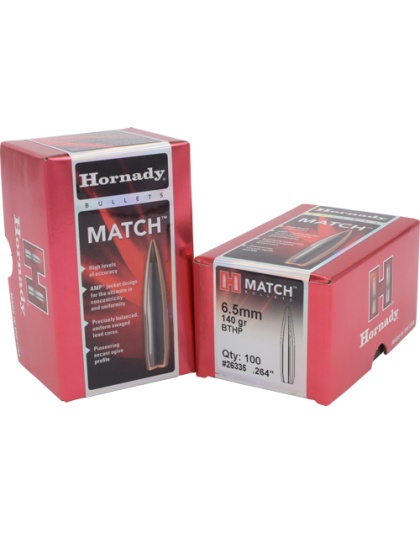 Hornady Bullets 6.5 mm.264 140 Grain Bthp Match 100 Count 15 Boxes per Case