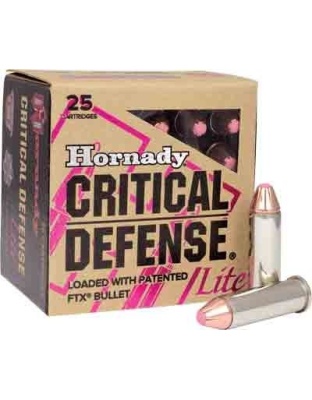 Hornady Critical Defense Lite 38 Special 90 Grain Ftx 25 Rounds 10B/C