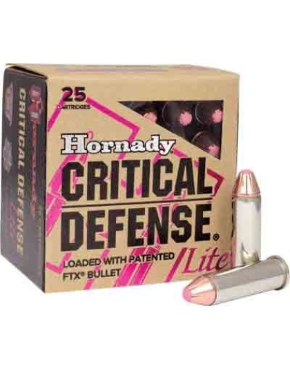 Hornady Critical Defense Lite 38 Special 90 Grain Ftx 25 Rounds 10B/C
