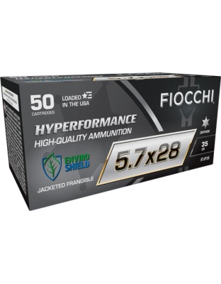 Fiocchi 5.7X28 35 Grain Jacket Frangible 50 Rounds 10 Boxes per Case