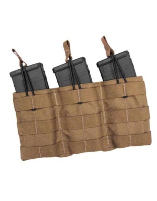 TacShield Triple Speed Load Rifle Magazine Pouch Coyote Tan