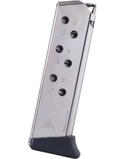 MEC-Gar Magazine Walther Ppk/S .380 Automatic Colt Pistol 7 Rounds Finger Rest Nickel