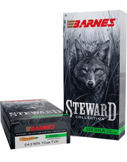 Barnes Steward 243 Win 70 Grain Tipped Varmintking 20 Rounds 10BX/C