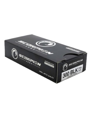Scorpion Ammo 300 Blackout 200 Grain Subsonic 20 Rounds 20 Boxes per Case