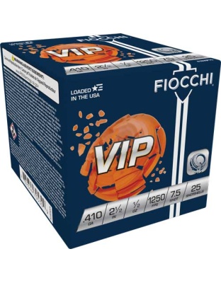 Fiocchi Vip 410 2.5" 1/2 Ounce #7.5 1250 Feet Per Second 250-Round Case