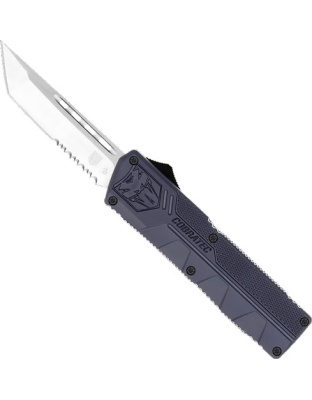 Cobratec Knives Lightweight Out-the-Front Nypd Blue 3.25" Tanto Serrated