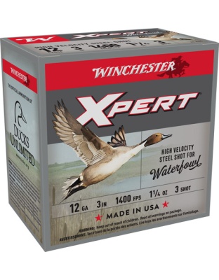 Winchester Ammunition Xpert Steel 12 Gauge 3" 1-1/4 Ounce #3 1400 Feet Per Second 25 Rounds 10BX/C