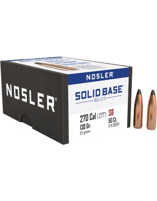 Nosler Bullets 270 Caliber.277 130 Grain Solid Base Sp 50 Count