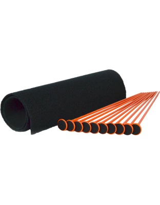 Gun Storage Solutions Small Rifle Rod Kit 10 Orange Rifle Rods.22 Caliber 19"X15"