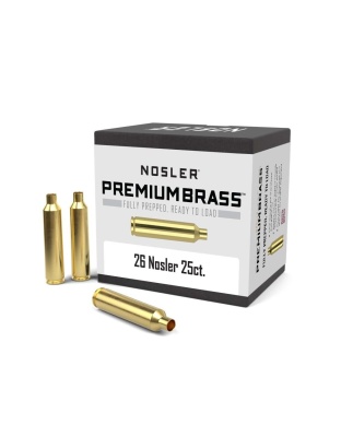 Nosler Unprimed Brass Rifle Cartridge Cases.26 Nosler 25/ct