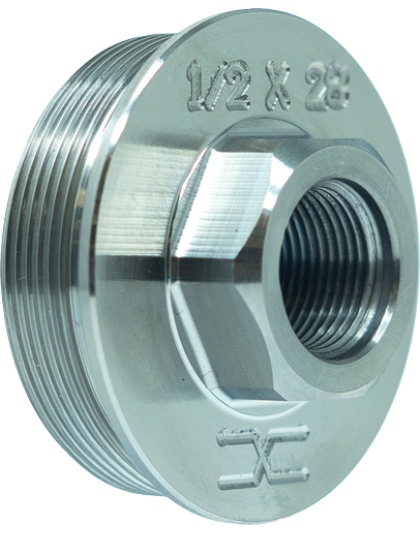 Faxon Firearms 1/2X28 Direct Thread to Hub Adapter Titanium