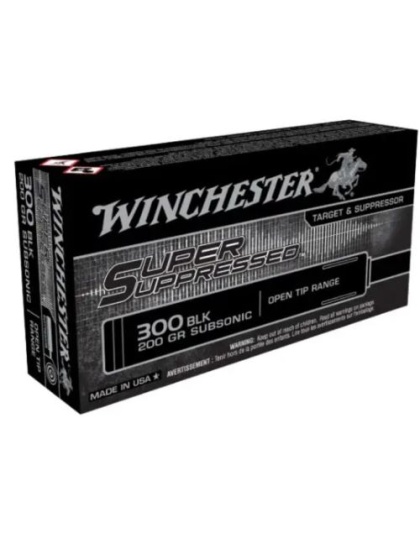 Winchester Ammunition Suppressed 300 Aac 200 Grain Full Metal Jacket 125 Rounds 6 Boxes per Case