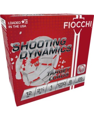 Fiocchi 12 Gauge 2.75" 1 Ounce #8 1250 Feet Per Second 250 Rounds Case Lot