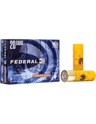 Federal Power Shok 20 Gauge 2.75" 7/8 Ounce Sabot Slug 5 Rounds