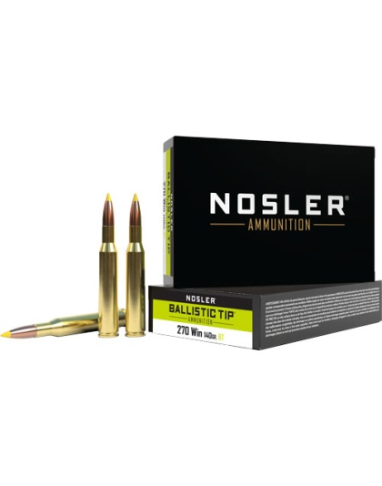 Nosler Bullets 270 Win 140 Grain Ballistic Tip 20 Rounds 10BX/Cs