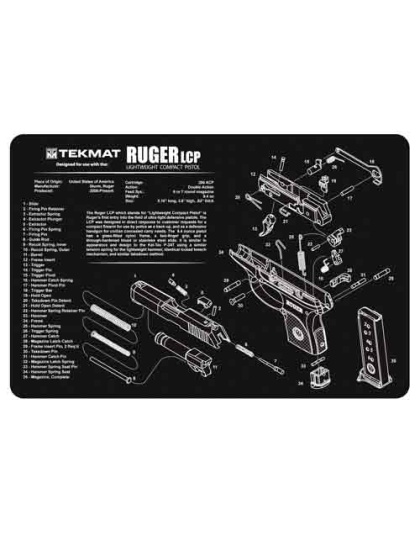 Tekmat Armorers Bench Mat 11"x17" Ruger Lcp Pistol
