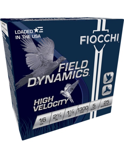 Fiocchi 16 Gauge 2.75" 1-1/8 Ounce #5 1300 Feet Per Second 25 Rounds