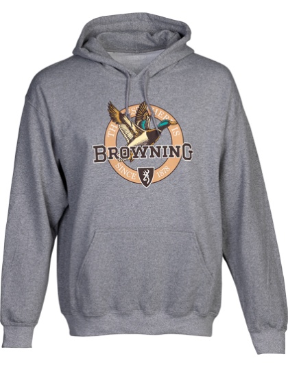 Browning Hoodie Vintage Emblem Greenhead Heather Gray X-Large