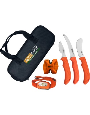 Fortune Products (Accusharp) Accusharp 6-Piece Processing Kit with Sharpener & Headlamp