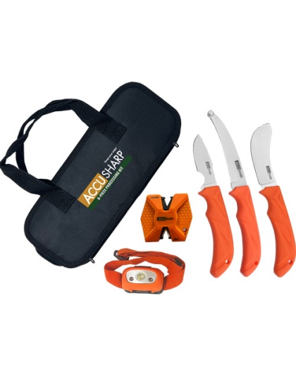 Fortune Products (Accusharp) Accusharp 6-Piece Processing Kit with Sharpener & Headlamp