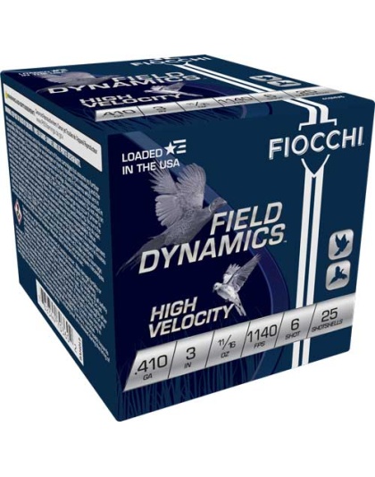 Fiocchi High Velocity 410 3" 11/16 Ounce #6 25 Rounds 10 Boxes per Case