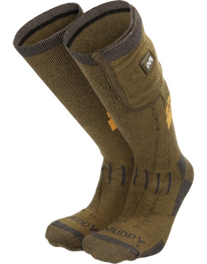 Muddy Apparel Nucleus Heated Socks Brown Clay Large/X-Large