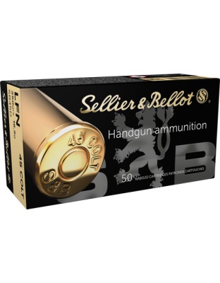 Sellier & Bellot S&b 45 Lc 250 Grain Lead-Fp 50 Rounds 12 Boxes per Case