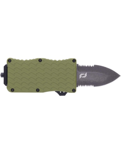 Schrade Knife Uproar Mini D/A Out-the-Front 1.9" Dagger Point Od Green