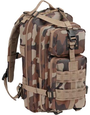 Bulldog Compact Backpack with Molle Throwback Camo