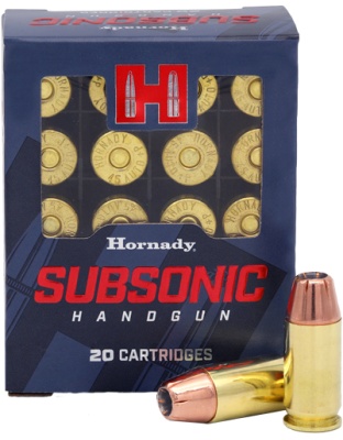 Hornady Subsonic 45 Automatic Colt Pistol 230 Grain XTP 20 Rounds 10 Boxes per Case